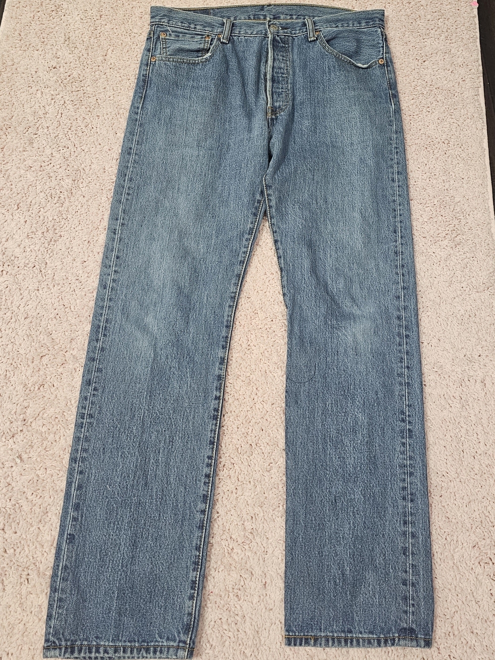 Men's Straight-Leg Denim Jeans in Light Blue